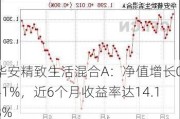 华安精致生活混合A：净值增长0.41%，近6个月收益率达14.18%