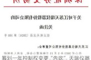 筹划一年控制权变更“告吹” 天瑞仪器收深交所关注函