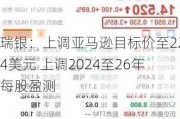 瑞银：上调亚马逊目标价至224美元 上调2024至26年每股盈测