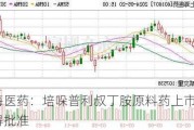 上海医药：培哚普利叔丁胺原料药上市申请获得批准