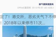 定了！港交所，恶劣天气下不停市！2018年以来停市11次…