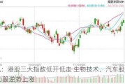 快讯：港股三大指数低开低走 生物技术、汽车股齐挫 电力股逆势上涨