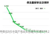 特斯拉9月中国产电动车销量同比增长19.2% 补贴推动季度成绩创新高