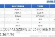 龙星化工(002442.SZ)拟授出1267万股限制性股票 授予价为2.36元/股