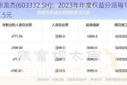 苏州龙杰(603332.SH)：2023年年度权益分派每10股派1.5元