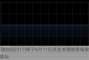 味丹国际(02317)将于6月11日派发末期股息每股0.2298美仙