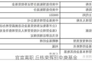 官宣离职 丘栋荣挥别中庚基金