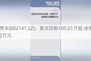 *ST贤丰(002141.SZ)：首次回购105.01万股 涉资103.82万元