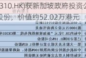 香港宽频(01310.HK)获新加坡政府投资公司增持21万股普通股股份，价值约52.02万港元