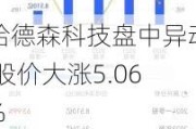 哈德森科技盘中异动 股价大涨5.06%