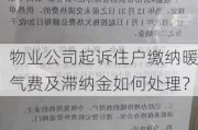 物业公司***住户缴纳暖气费及滞纳金如何处理？