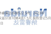 纳睿雷达(688522.SH)：2023年权益分派10转4派1.5元 股权登记5月28日