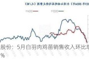 益生股份：5月白羽肉鸡苗销售收入环比增长28.51%