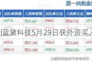 沪深股通|蓝黛科技5月29日获外资买入0.01%股份