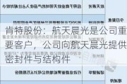 肯特股份：航天晨光是公司重要客户，公司向航天晨光提供密封件与结构件