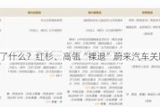 发生了什么？红杉、高瓴“裸退”蔚来汽车关联公司