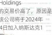 Arm Holdings股票的交易价高了，原因是宣布该公司将于2024年6月24日加入纳斯达克100指数。