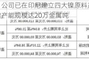 中伟股份：公司已在印尼建立四大镍原料产业基地，建成及在建产能规模达20万金属吨