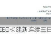 基石药业-B获CEO杨建新连续三日增持65万股股价