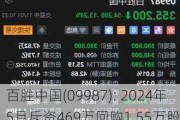 百胜中国(09987): 2024年5月斥资469万回购1.55万股