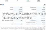 比亚迪水陆两栖车辆专利公布 可提升涉水汽车的安全可控性能