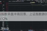 6月5日A股指数早盘冲高回落，上证指数跌0.36%，创业板指涨0.12%