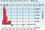 河钢***(000923.SZ)：磁铁矿年销量达到1000万吨存在较大障碍