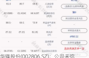 华锋股份(002806.SZ)：公司未弥补亏损达到实收股本总额三分之一