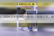 德勤：2024 上半年中国内地 44 只新股上市，融资 325 亿