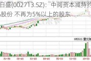 东易日盛(002713.SZ)：中阅资本减持约2.39%股份 不再为5%以上的股东