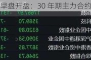 国债期货早盘开盘：30 年期主力合约涨 0.32%