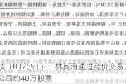 中豪科技（837691）：林其海通过竞价交易方式买入挂牌公司约48万股票