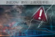 跌超20%！建行：上调风险等级！