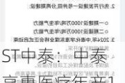 ST中泰：中泰亨惠医疗年产14万吨水刺无纺布项目尚未全部达产