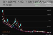 赢时胜(300377.SZ)：可能存在股价大幅上涨后回落的风险