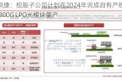 星网锐捷：控股子公司计划在2024年完成自有产线的400G和800G LPO光模块量产