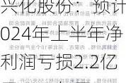 兴化股份：预计2024年上半年净利润亏损2.2亿元~2.9亿元