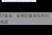 ST金运：延期回复深交所问询函