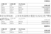 舜宇光学科技：上半年利润预计增至10.92亿元，同比飙升150%