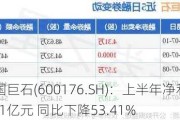 中国巨石(600176.SH)：上半年净利润9.61亿元 同比下降53.41%