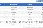 桂冠电力：拟投资合计约17.63亿元开发新能源发电项目