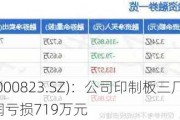 超声电子(000823.SZ)：公司印制板三厂2024年一季度净利润亏损719万元