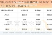 福然德(605050.SH)2023年年度权益分派实施：拟10派4.3元  股权登记日6月27日