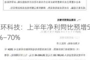 川环科技：上半年净利同比预增50%―70%