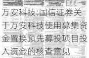 万安科技:国信证券关于万安科技使用募集资金置换预先募投项目投入资金的核查意见