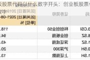 创业板股票代码以什么数字开头：创业板股票代码的开头数字