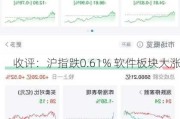 收评：沪指跌0.61% 软件板块大涨