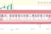 建艺集团：装修装饰业务第二季度新签订单金额3.43亿元