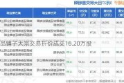 良品铺子大宗交易折价成交16.20万股