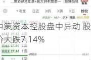 中策资本控股盘中异动 股价大跌7.14%